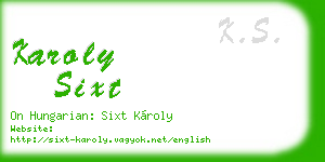 karoly sixt business card